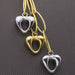 Necklace Two-tone gold necklace with hearts 58 Facettes D359655LF