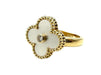 50 VAN CLEEF & ARPELS ring. Alhambra vintage gold, mother-of-pearl and diamond ring 58 Facettes