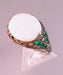 Ring 55 Art Deco Ring Silver Opal Emerald Diamonds 58 Facettes
