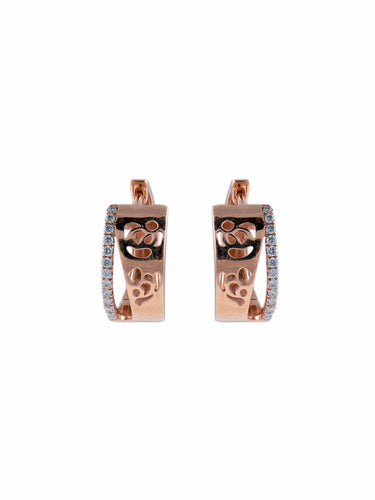 Boucles d'oreilles Boucles d'oreilles Or Rose Diamants 58 Facettes