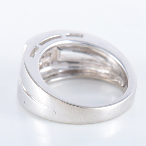 Bague 52 Bague Double or blanc Diamants 58 Facettes 8392