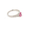Bague Bague en or gris, saphir rose rectangle, coussin, diamants 58 Facettes BSR62