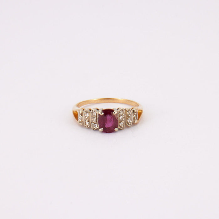 Bague 55 Bague Rubis et Diamants 58 Facettes