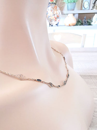 Collier Collier filigrane Saphirs Or Jaune 58 Facettes AA 1582