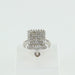 Ring Pave diamond ring in white gold 58 Facettes