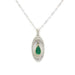Necklace Necklace - White gold Platinum Diamonds Emerald 58 Facettes 240101R-140426R