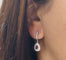 Boucles d'oreilles Boucles d'oreilles en or blanc, rubis poire et diamants 58 Facettes 30758