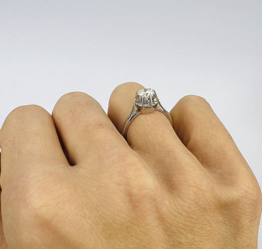 Bague 52 Bague Or Blanc Diamant 58 Facettes 20400000754