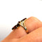 Bague 48 Bague or jaune grenats diamants 58 Facettes 3458