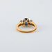 Ring 55.5 Ring Sapphire shouldered Diamonds 58 Facettes