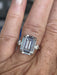 Ring 51.5 Ring White Gold Aquamarine 7,91 ct Diamonds 58 Facettes 4447 LOT