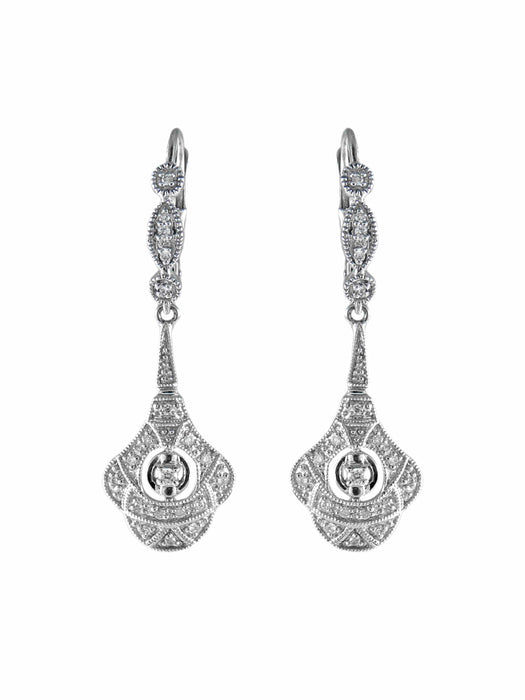 Boucles d'oreilles Boucles d Oreilles Style Art-Déco 58 Facettes