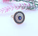 Ring 57.5 Sapphire and Diamond Ring 18 K Gold 58 Facettes AA 1629