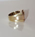 Ring 54 Tank Ring Yellow Gold Diamonds Knot model 58 Facettes 487
