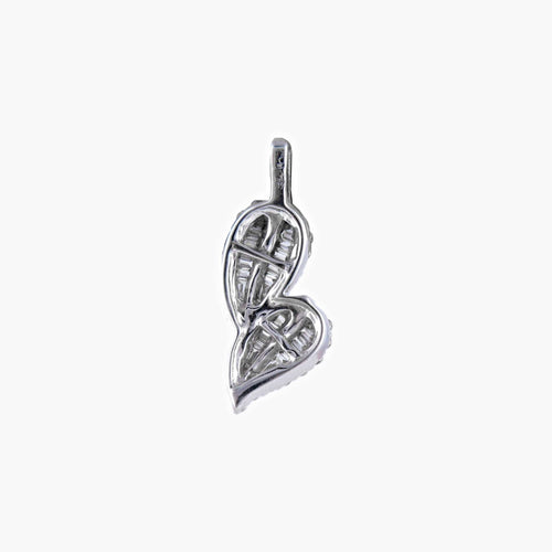 Pendentif Pendentif "feuilles" or blanc et diamants 58 Facettes P21L4
