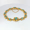 Bracelet Bracelet or jaune et Turquoises 58 Facettes 27765