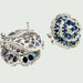 Boucles d'oreilles BOUCLES D'OREILLES SAPHIRS CEYLAN DIAMANTS 58 Facettes