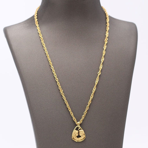 Pendant Chain pendant in Yellow Gold for lovers 58 Facettes E360164A