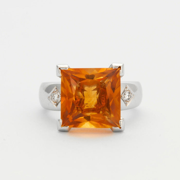 Bague 52 Bague Citrine Diamants 58 Facettes 002.189