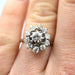 Ring 52 Daisy ring White gold Diamonds 58 Facettes 193
