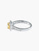 Ring 52 Square yellow diamond ring and white gold diamonds 58 Facettes LP73-01-424