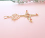 Pendant Cross Pendant of the South or Agadez, Gold Coral cabochons 58 Facettes AA 1634