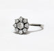 Bague 55 Bague or blanc marguerite diamants 58 Facettes 1-836/1