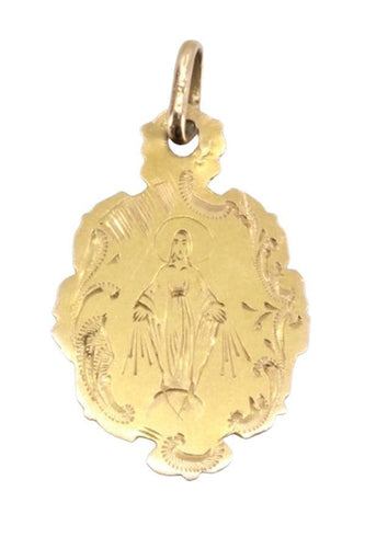 Pendentif MÉDAILLE MIRACULEUSE ART-DÉCO 58 Facettes 057781