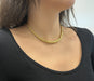 Palm Tree Mesh Gold Necklace 58 Facettes 20400000459