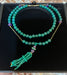 Yellow Gold Chrysoprase Amethyst Tassel Long Necklace 58 Facettes C148