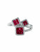 Ring Trio Ruby Ring 58 Facettes