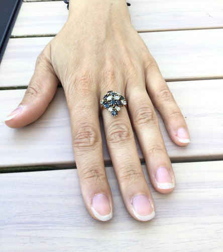 Bague Bague Or Diamants Et Saphirs 58 Facettes 3089/1