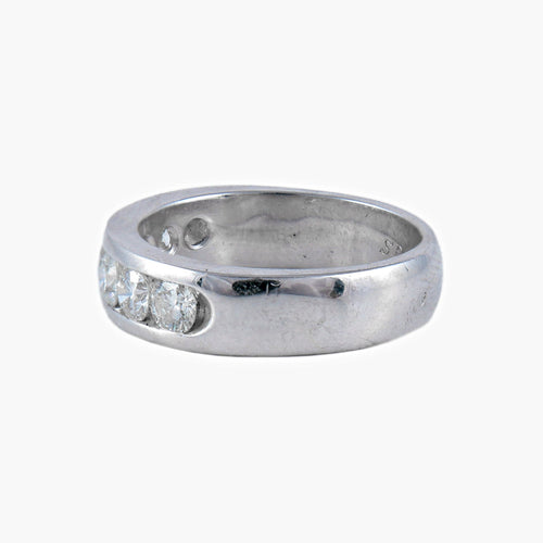 Bague 55 Demi-alliance Diamants 58 Facettes