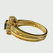 Ring 53.5 Contemporary 18th century ring in XNUMXk gold with diamonds and sapphire 58 Facettes Q984A