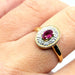 Ring 54 Yellow gold ring with ruby ​​diamonds 58 Facettes V43