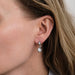 Dormeuses earrings in platinum & diamonds 58 Facettes