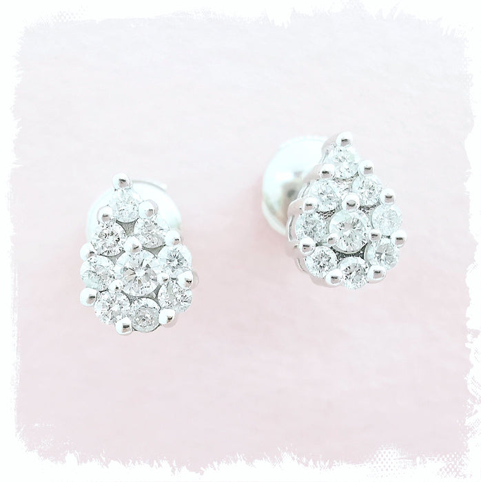 Boucles d'oreilles Boucles d'oreilles Diamants & Or Blanc 58 Facettes AA 1584