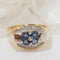 Bague 55 Bague saphirs de Ceylan et diamants 58 Facettes 32136