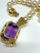 Necklace Necklace in yellow gold, amethyst, cultured pearls 58 Facettes