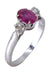 Ring 55 Ring White gold Ruby Diamonds 58 Facettes 076901