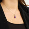 Pendentif Pendentif Cube violet Diamants 58 Facettes ALGU18