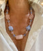 Necklace Rose quartz necklace, silver 58 Facettes S17
