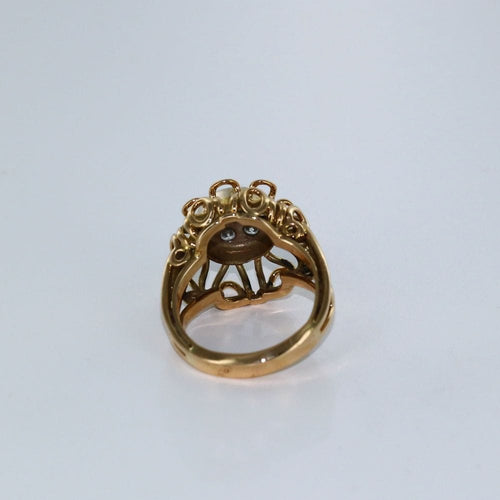 Bague 53 Bague "Fleur" Or jaune Diamant 58 Facettes