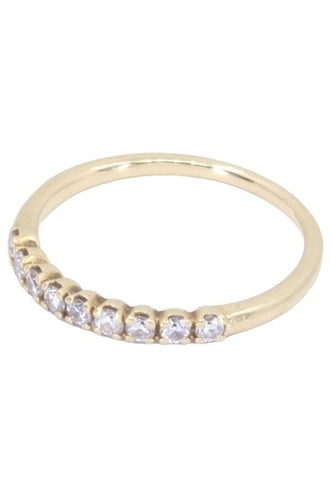 Bague DEMI-ALLIANCE DIAMANTS 58 Facettes 074431