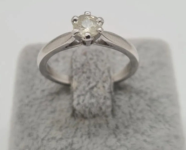 Bague 52 Bague solitaire en Or Blanc, diamants 58 Facettes