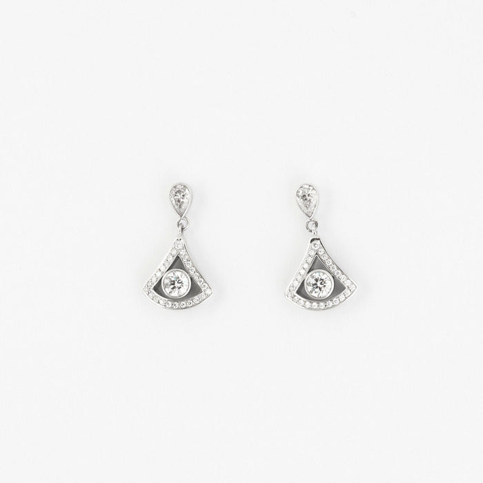 Boucles d'oreilles Boucles d'Oreilles Triangle Diamant 58 Facettes 002.1095