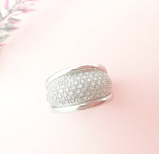 Bague Bague Jonc bombé Diamants 1,10ctt Or gris 58 Facettes AA 1610