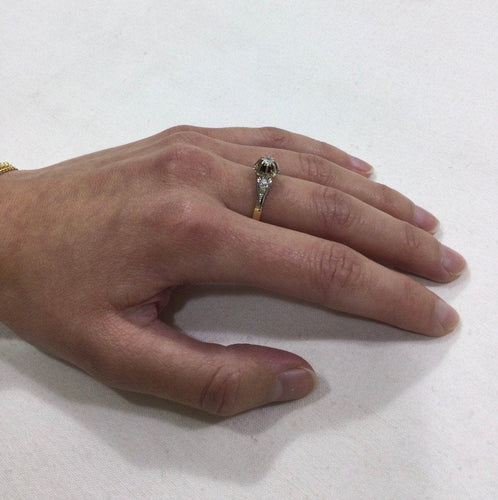 Bague 58 Bague Solitaire Or jaune Diamants 58 Facettes