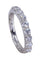 Bague 55 Demi alliance Or blanc Diamants 58 Facettes 079981