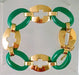 Bracelet Art Deco Bracelet Yellow Gold Chrysoprase 58 Facettes C 241